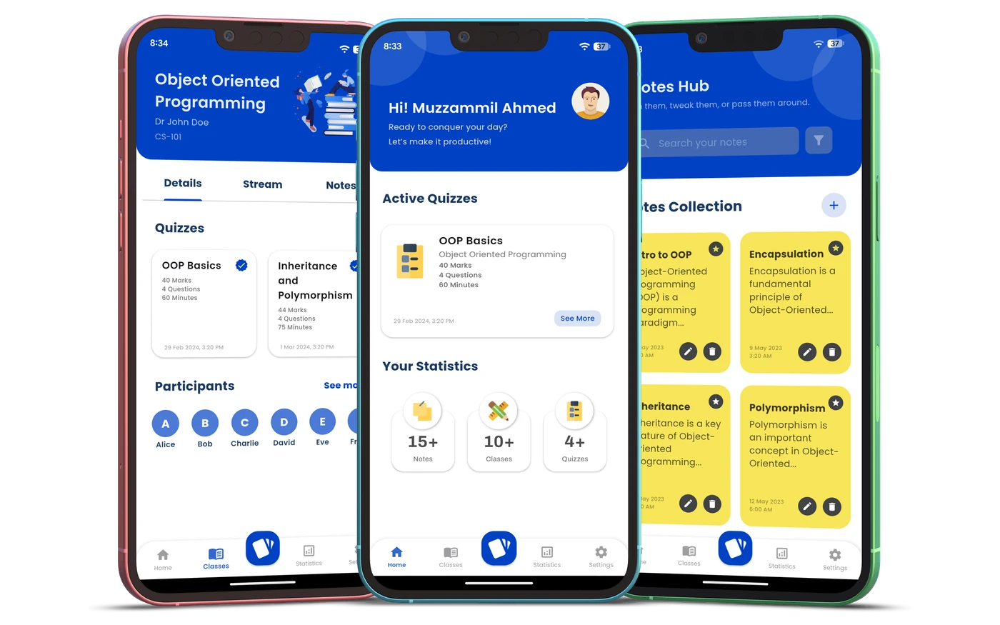 Edu-Learn app screens