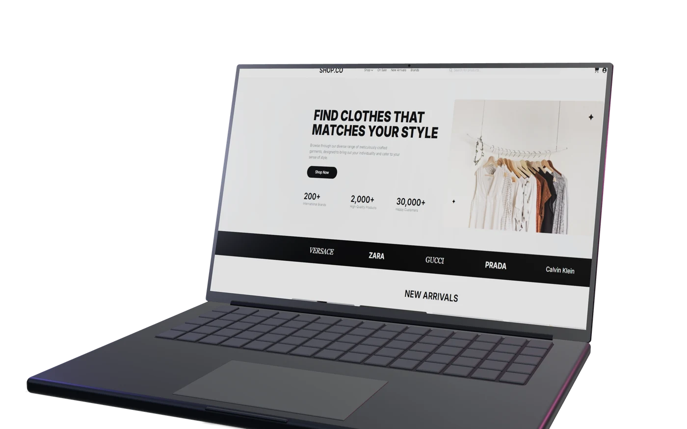 Shop.co storefront on laptop and phone
