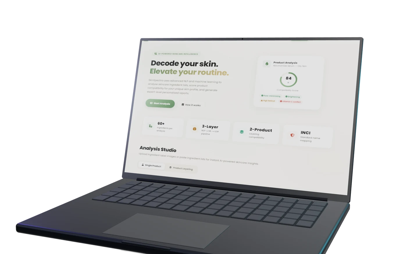 SkinSpectra interface